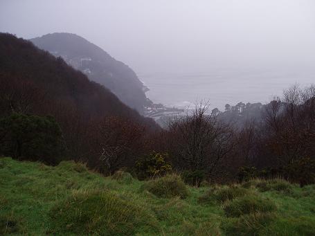 Eerste blik op Lynmouth en the Bristol Channel